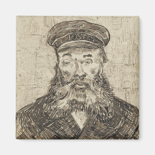 Postman Joseph Roulin (Sepia Sketch) (by van Gogh) Magnet