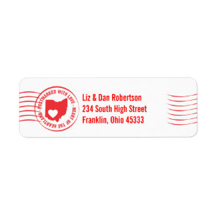 Postmark OHIO Heart of the Heartland Address Label Return Address Label