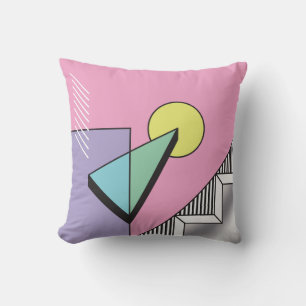 Postmodern Geometric: Abstract Composition Cushion