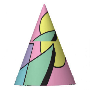 Postmodern Geometric: Abstract Composition Party Hat