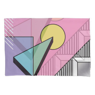 Postmodern Geometric: Abstract Composition Pillowcase