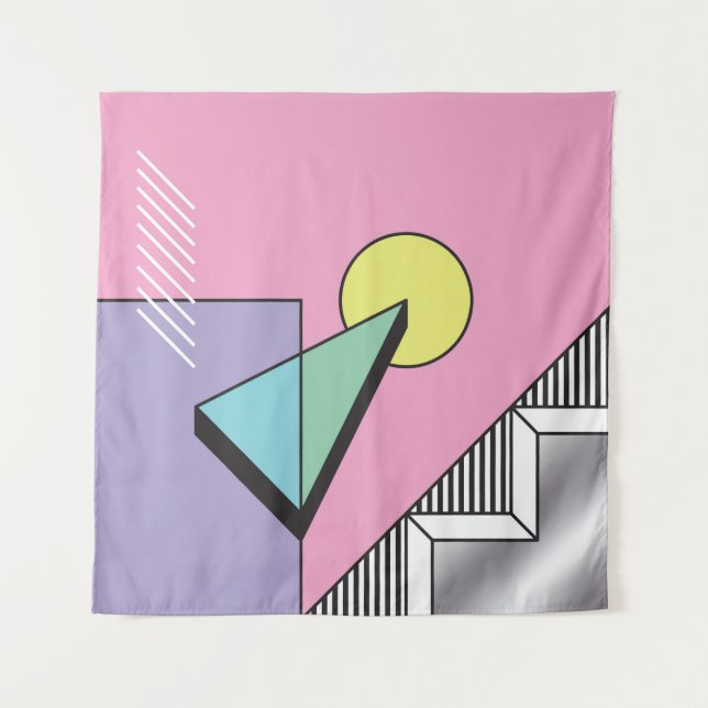 Postmodern Geometric: Abstract Composition Tapestry (Front)