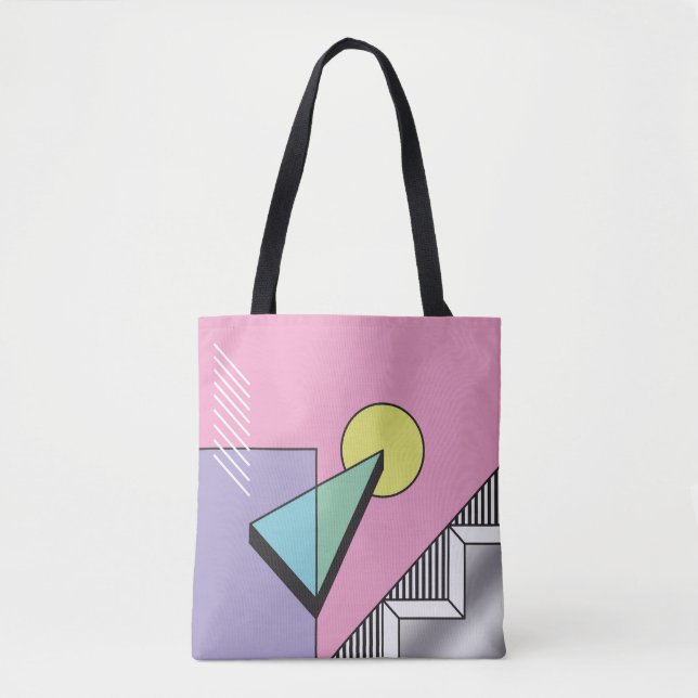 Postmodern Geometric: Abstract Composition Tote Bag (Front)
