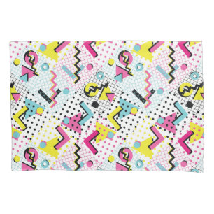 Postmodern Memphis Style Pattern Pillowcase
