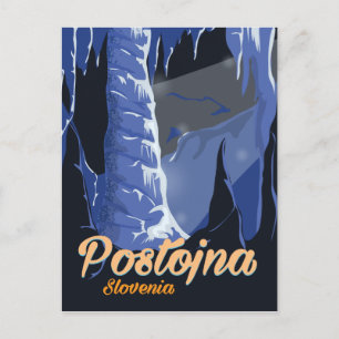 Postojna Slovenia vintage travel poster Postcard