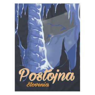Postojna Slovenia vintage travel poster Tablecloth