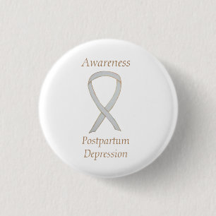 Postpartum Depression Awareness Custom Ribbon Pin
