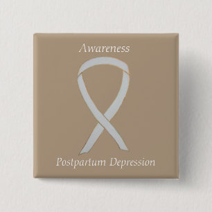 Postpartum Depression Awareness Custom Ribbon Pin