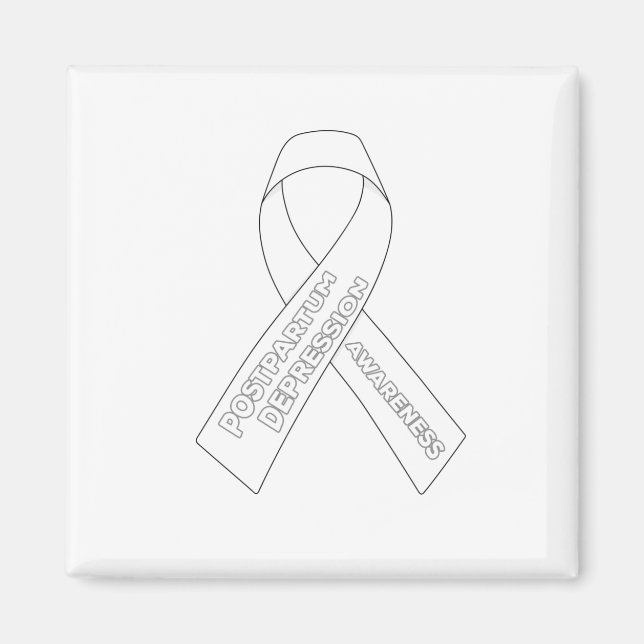 postpartum depression Awareness Ribbon Magnet (Front)