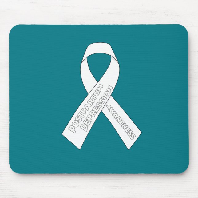 postpartum depression Awareness Ribbon Mouse Pad (Front)