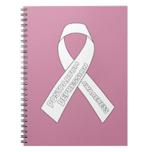 postpartum depression Awareness Ribbon Notebook