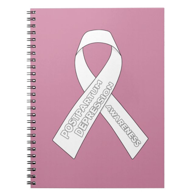 postpartum depression Awareness Ribbon Notebook (Front)