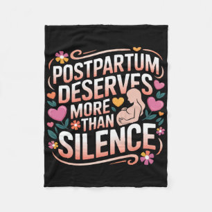 Postpartum Depression Mother Mama Maternal Mental  Fleece Blanket