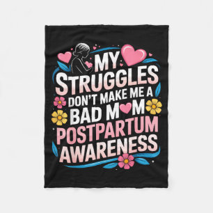 Postpartum depression mother mama maternal mentalP Fleece Blanket