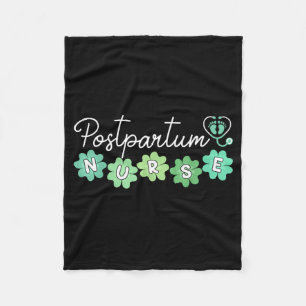 Postpartum nurse - st patricks day mbu mother baby fleece blanket