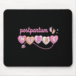Postpartum nurse valentines day mother baby rn mouse pad