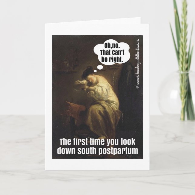 Postpartum train wreck card (Front)
