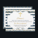 Postponed Announcement Gold Blue First Communion Postcard<br><div class="desc">Postponed Announcement Gold Blue First Communion Postcard</div>