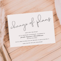 Postponed | Cancelled | Change of Plans Wedding