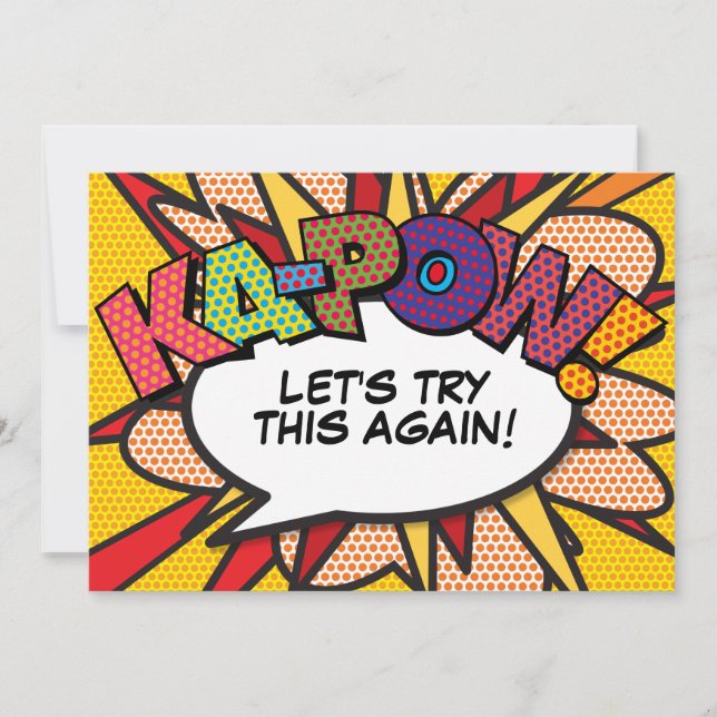 Postponed Change the Date Fun Comic Book Save The Date (Front)