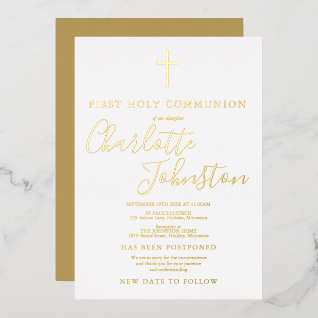 Postponed First Holy Communion (Front/Back)