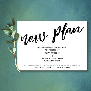 Postponed Wedding Announcement "New Plan"