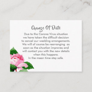 Postponed Wedding Change Of Date Announcement