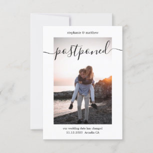 Postponed Wedding Change The Date Photo Save The Date