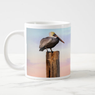 Posts & a Pelican Fort Myers Beach, Florida Large Coffee Mug