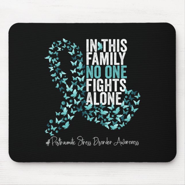 Posttraumatic Stress Disorder Awareness Month Teal Mouse Pad (Front)