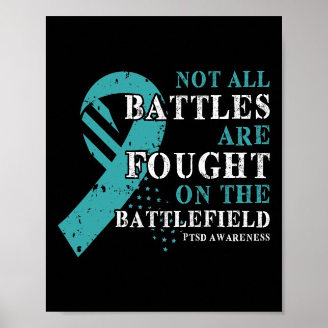 Posttraumatic Stress Disorder Awareness Veteran Su Poster (Front)