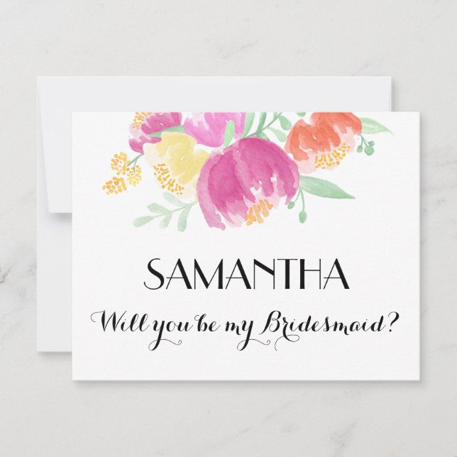 Posy Garden | Bridesmaid Invitation (Front)