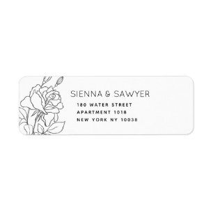 Posy Roses Labels For Save Date & Thank You Cards