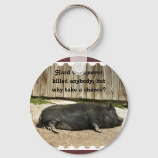 Pot Bellied Pig Keychain