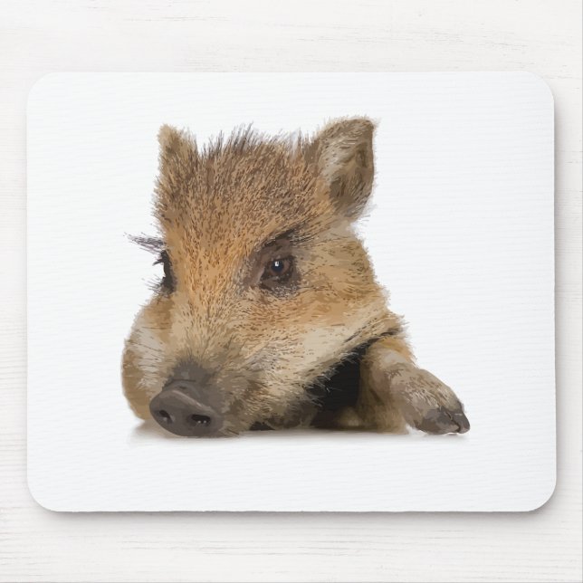 pot bellied pig piglet vector mouse pad (Front)