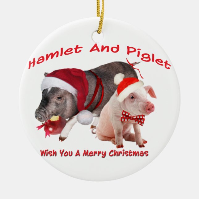 Pot Belly Pig  Ornament (Front)