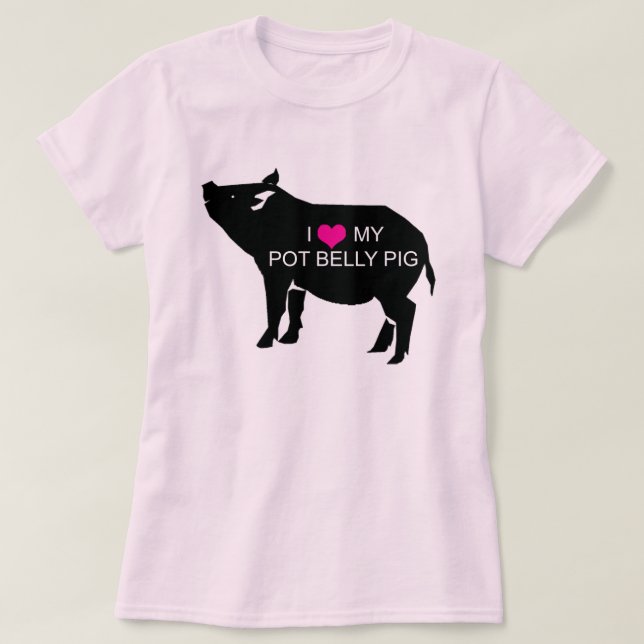 Pot Belly Pig T-Shirt (Design Front)