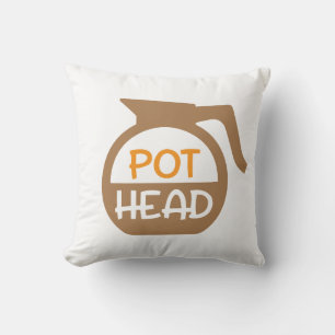 Pot Head Coffee Design Cushion