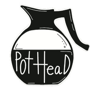 Pot Head Coffee Lover Coffee Pot Sticker