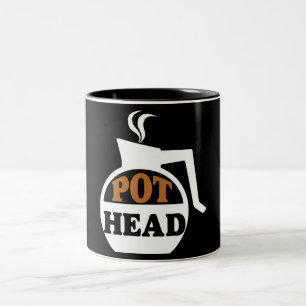 Pot Head/Coffee Two-Tone Coffee Mug