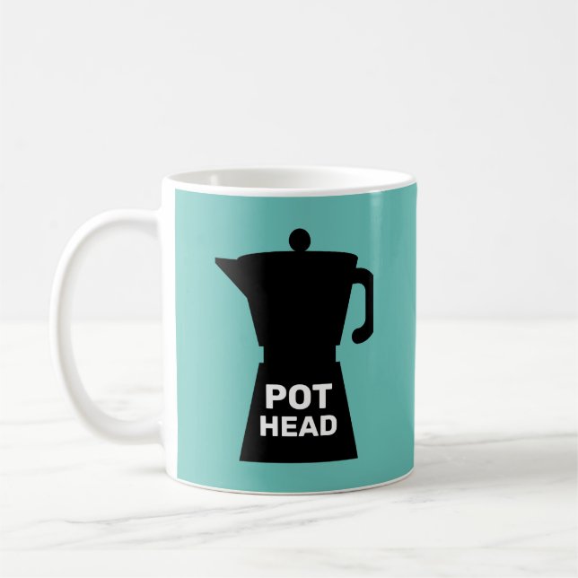 POT HEAD FUNNY COFFEE MUG (Left)