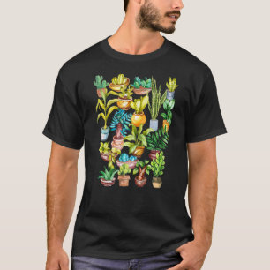Pot Head Succulent House Plant Pun Gardener T-Shirt