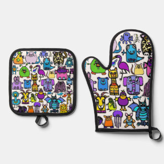 Pot Holder Oven Mitt & Pot Holder Set