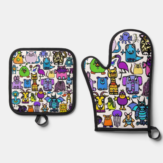 Pot Holder Oven Mitt & Pot Holder Set (Front)