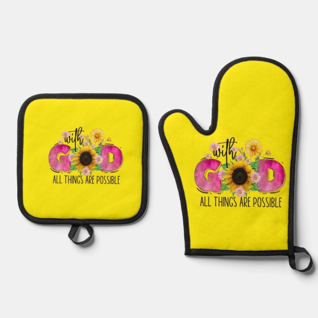 Pot holder oven mitt & pot holder set (Front)