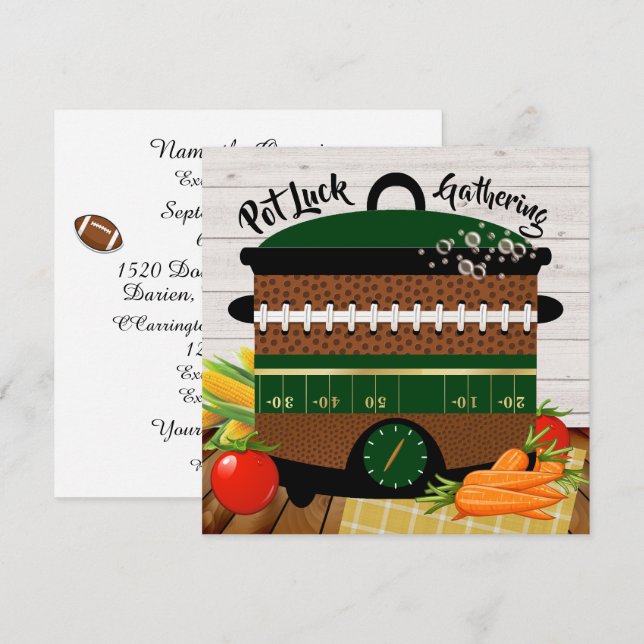 Pot Luck Invitation (Front/Back)