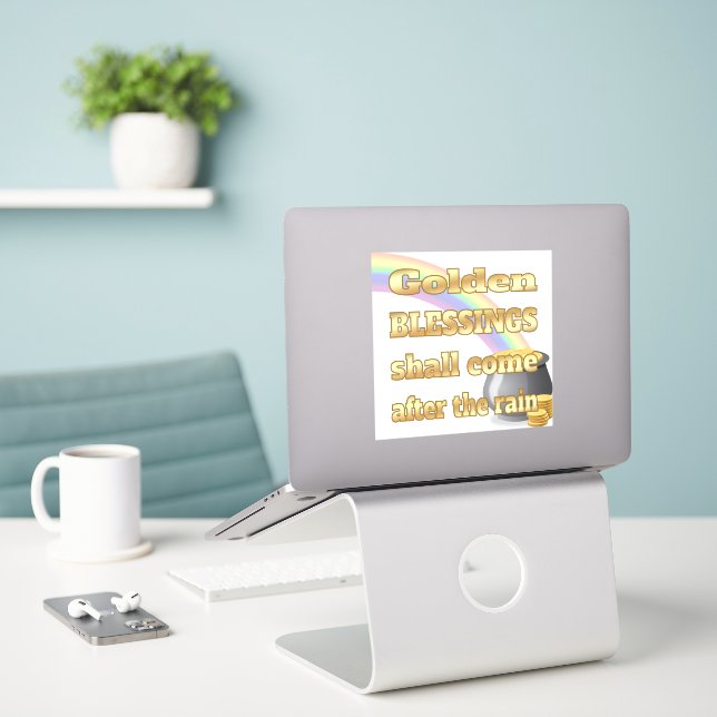Pot of Gold at the End of the Rainbow (Laptop On Desk)
