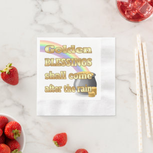 Pot of Gold at the End of the Rainbow Napkin