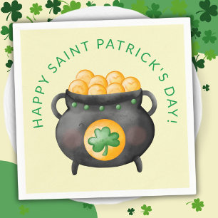 Pot of Gold Happy Saint Patrick's Day Napkin