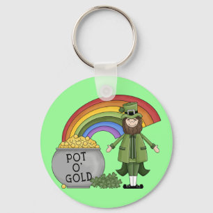 Pot of Gold Leprechaun Key Ring